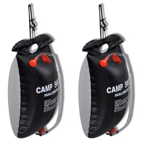 Camp Shower Solar Shower Outdoor Bath 5 gal lqd 2 pcs