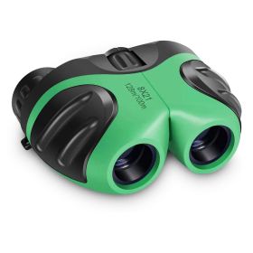 8X21 Children Telescope Binoculars Compact Shock Proof Kid Telescope For Bird Watching Tourism Camping Birthday Gift Toys (Color: Green)