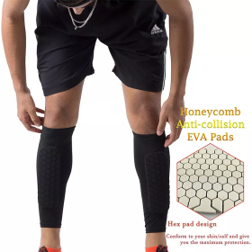 Honeycomb Shin Protection sleeve (Color: Black, size: XL)
